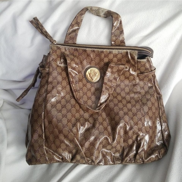 Authentic Gucci GG Monogram Supreme Crystal Hysteria Tote Bag - Picture 2 of 11